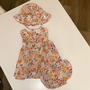 Angel Dear bloomer/dress set with hat